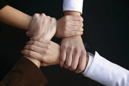 四只手握在一起图片图片