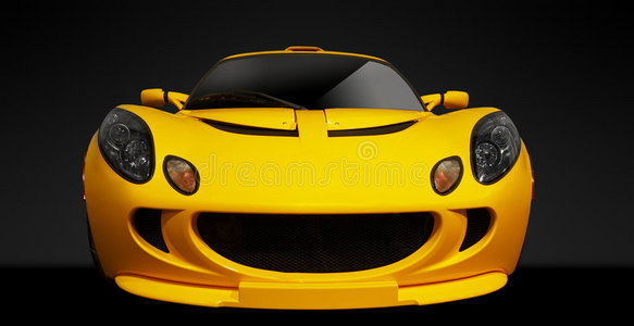 黄色跑车