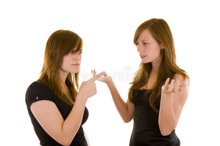 美女姐妹吵架照片