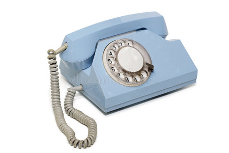 蓝色复古电话