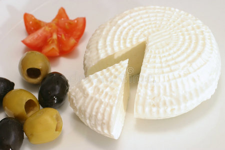 希腊白奶酪和橄榄