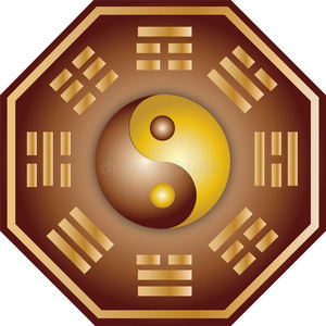 船上成绩婓然八八卦阴阳符号灯金色八角星徽设计模板八点钟`八号问答