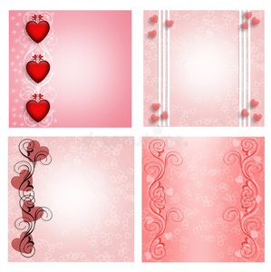 标签或卡片的心形设计4种样式