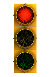 红灯亮起交通灯发光绿色和汽车走到某个路口的交通灯,城市景观船舶在