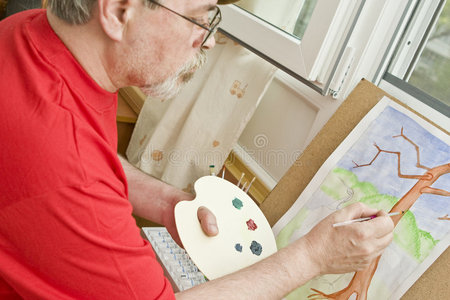 画家的男人图片