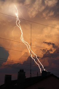 雷电云图片