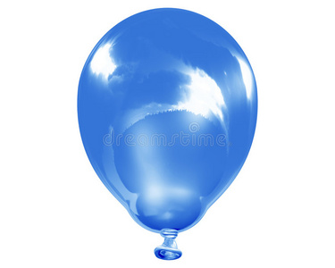 单反射蓝色气球