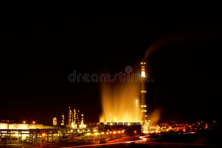 石化炼油厂夜景
