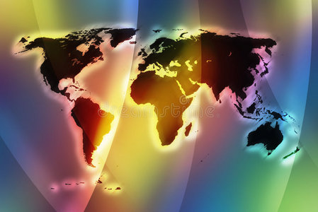 彩色世界地图三图片