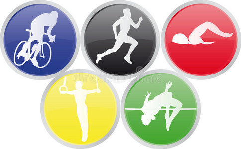 著名的日本符号涩谷十字路口,东京,日本奥运会图标象形图设置 1 矢量