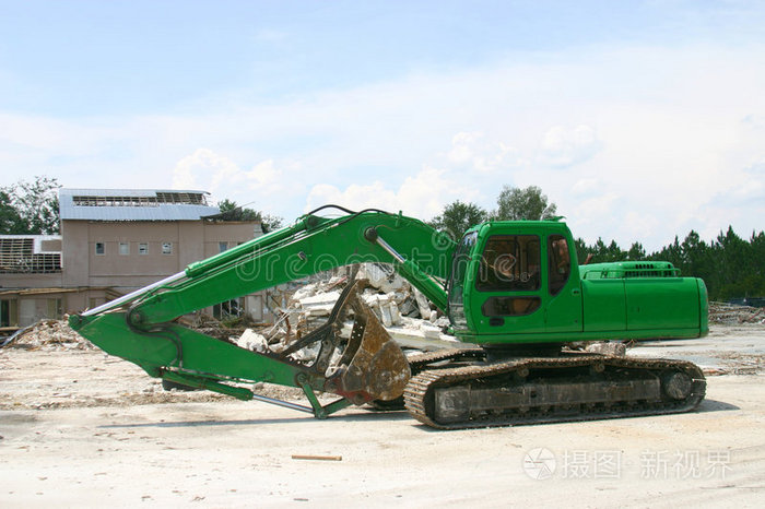 重型机械铲绿色