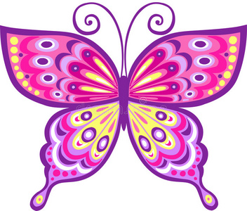 粉红蝴蝶矢量图照片