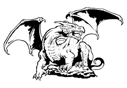 飞行黑色的龙图片