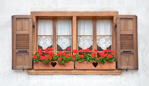 古老的欧洲木窗