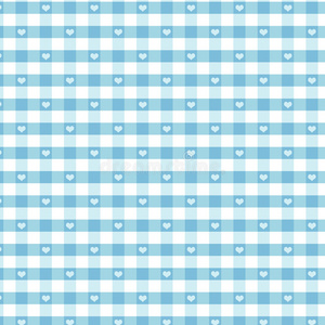 淡绿矢量背景方格和心形无缝背景,淡绿色照片