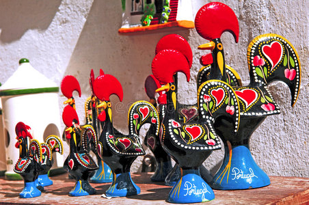 葡萄牙;陶瓷公鸡照片