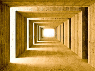 混凝土隧道和侧灯图片