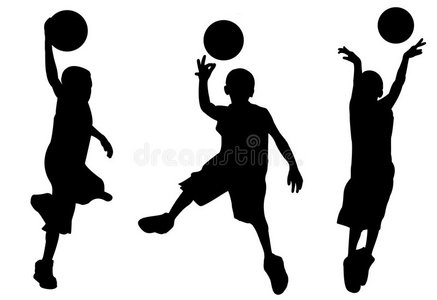 手球运动员剪影集两名男子足球运动员守门员出击头球比赛剪影网球运动