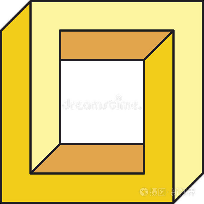 不可能的正方形插画-正版商用图片0htlxd-摄图新视界