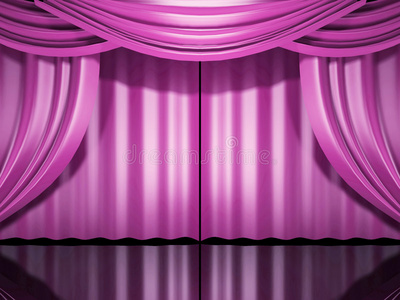 粉色舞台窗帘图片
