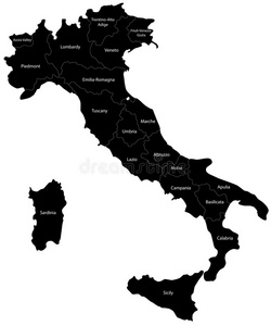 意大利地图轮廓图片