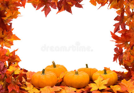 彩色秋季背景框