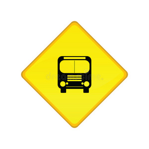 公共汽车站标志照片