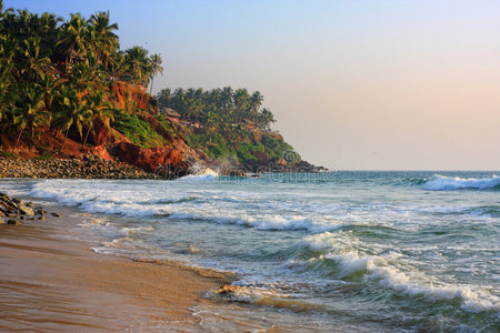 印度喀拉拉邦热带海滩