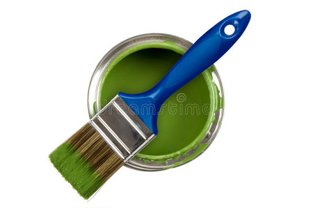 绿色油漆罐