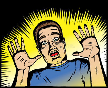 害怕卡通画图片