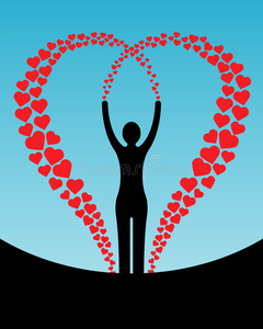 有爱心的女人照片