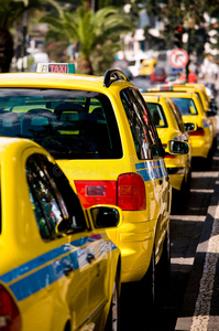 马德拉 汽车 功能 快的 出租车 开车 乘客 移动 市中心