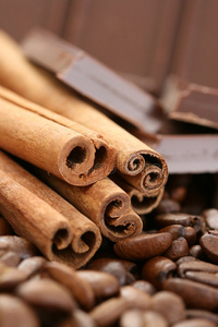 巧克力咖啡和肉桂