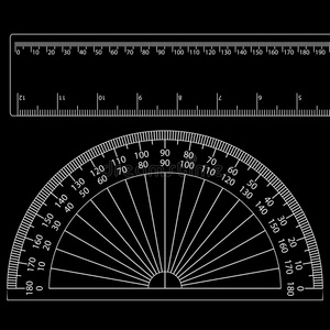 量角器量角器矢量角度几何量角器模板量角器 尺测量度数的量角器网格