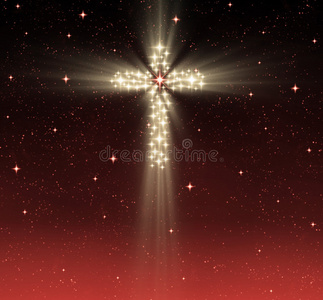 星空中的基督十字架