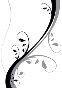 黑白双生花黑白花设计照片