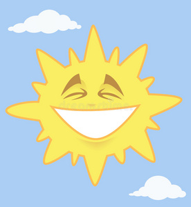 微笑灿烂的太阳照片