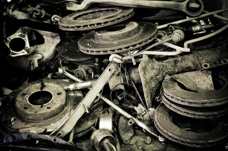 旧汽车旧汽车零件照片