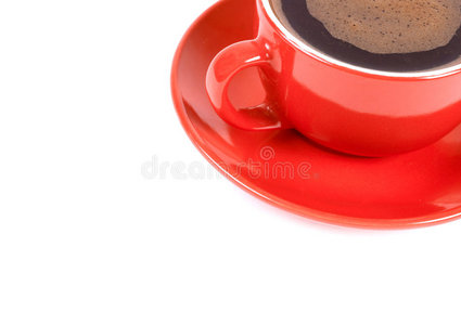 红咖啡杯