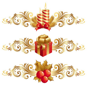 圣诞符号和装饰品