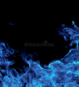 完美的蓝色火焰背景