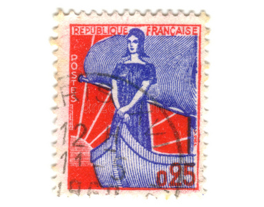 老法国女士邮票