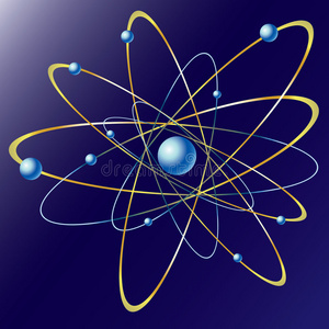 原子原子的方案模型.照片