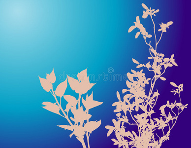 蓝色花朵背景