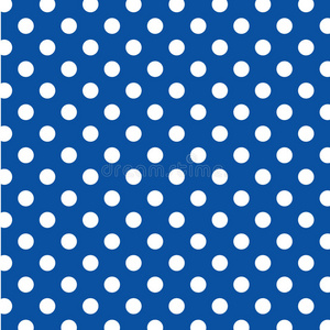 白色圆点蓝色的白色圆点,无缝的背景照片