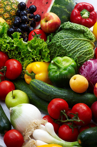 水果和蔬菜自助餐图片