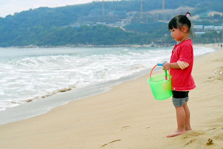 中国小孩看海