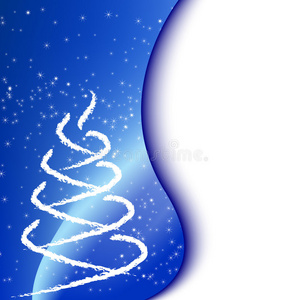 圣诞背景树和星星