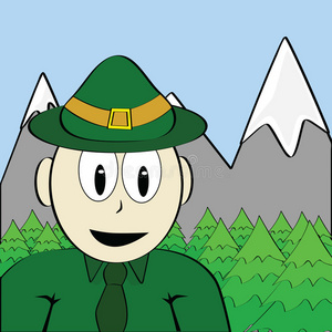 守卫森林守卫插画