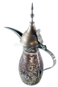阿拉伯咖啡壶孤立